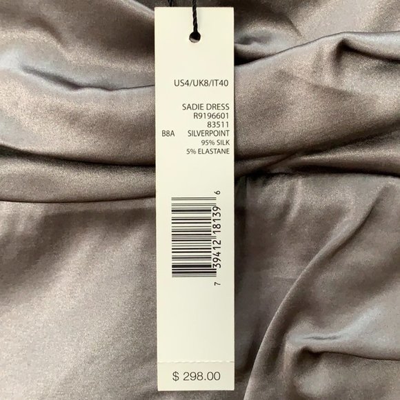 Grey silk dress - Picture 4 of 6